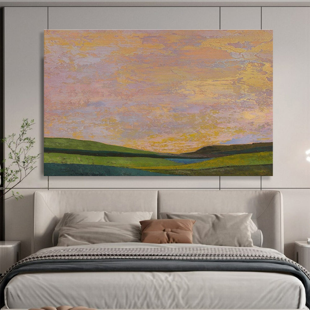 “Colorful Sky - Land” Post - Impressionist Oil Painting On Canvas DKH438