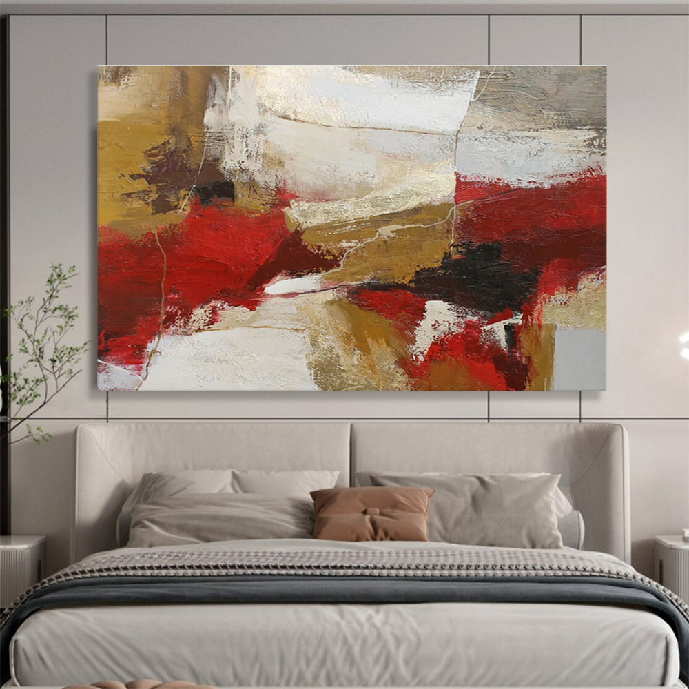 “Rustic Color Collision” Abstract Oil Painting On Canvas DKH506