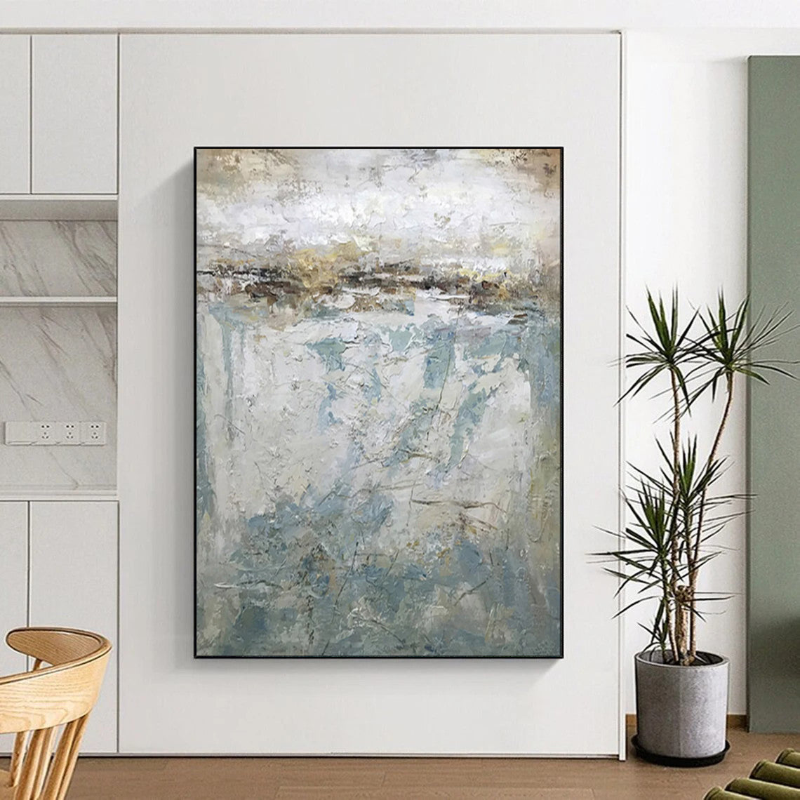 “Blended Greens and Whites - Watercolor Abstract” - Watercolor Abstract Art CT1972