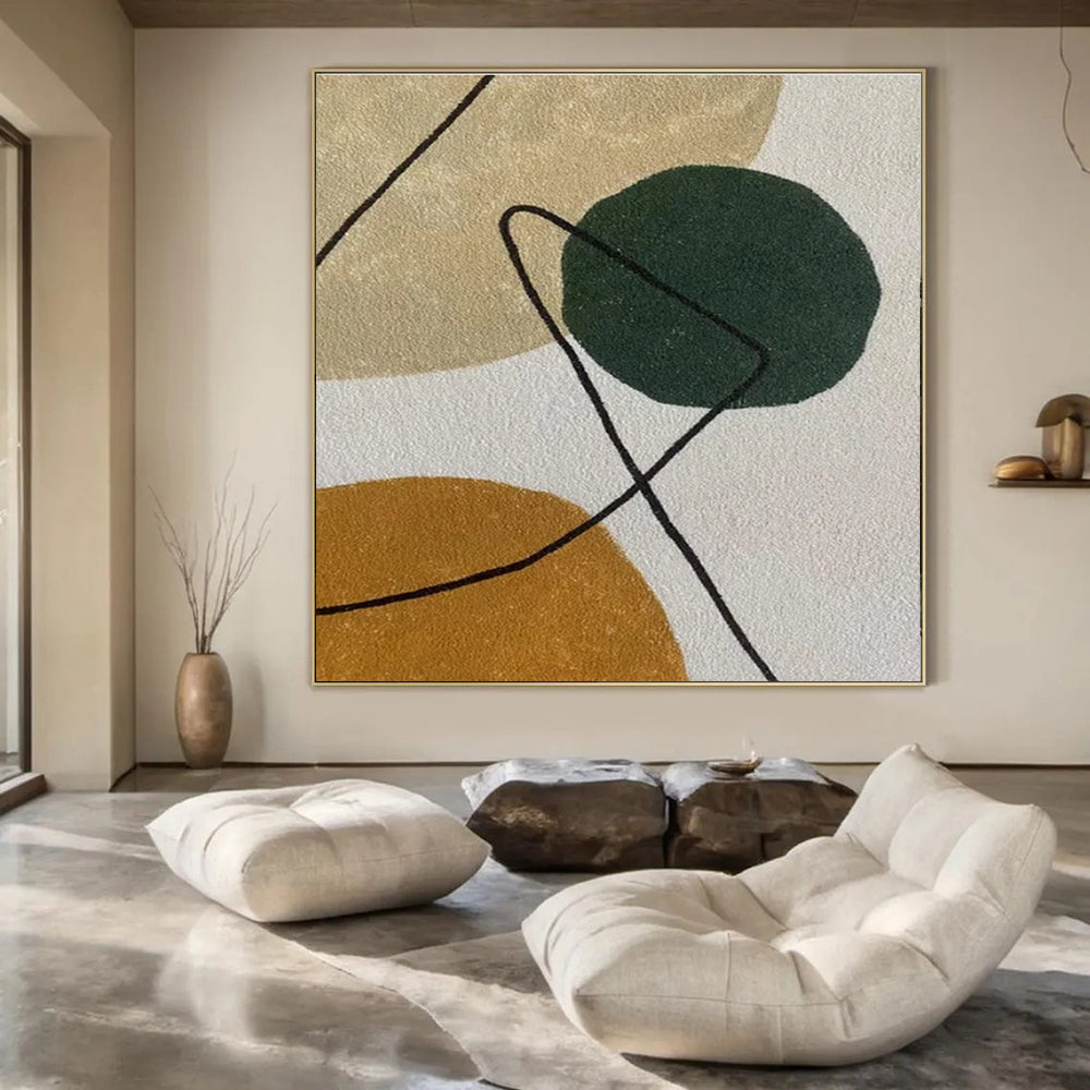 Color - Blocked Geometric Forms - Geometric Minimalist Painting CT1421