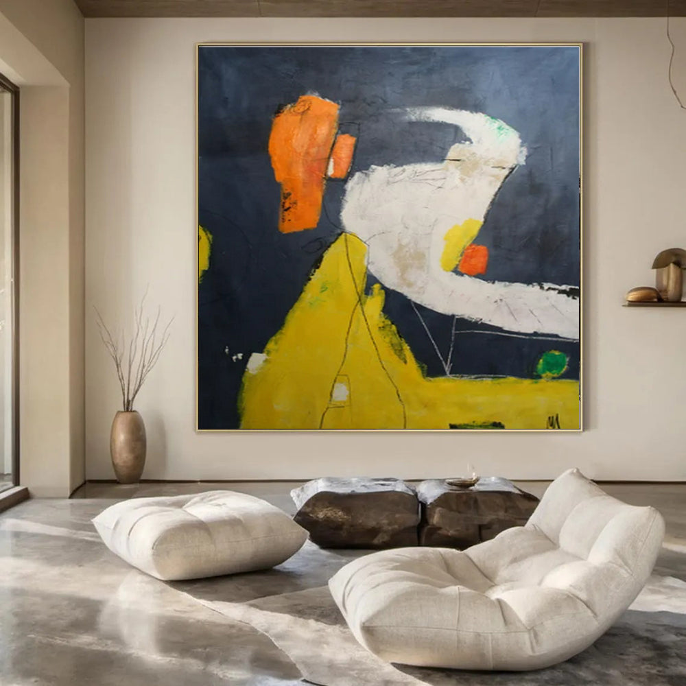 Dark - Background Color - Block Abstraction - Minimalist Abstract - Style Acrylic Painting CT1412