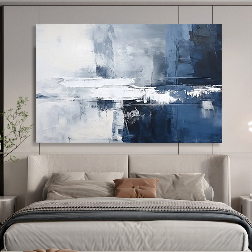 “Cool Tones Abstract Reflection” Abstract Painting On Canvas DLZ103