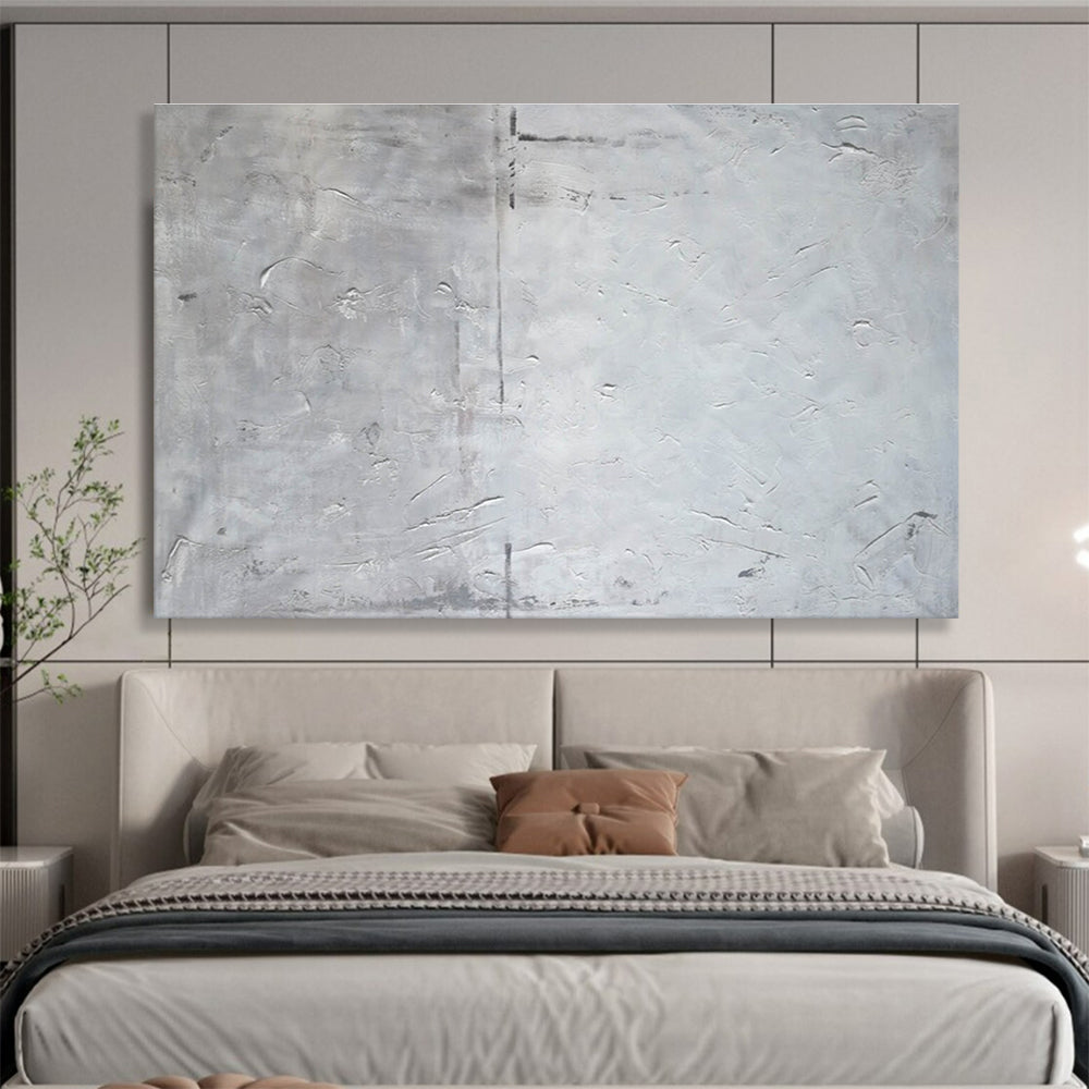 “Minimalist Gray Texture” - Subtle Abstract Painting On Canvas DKH848