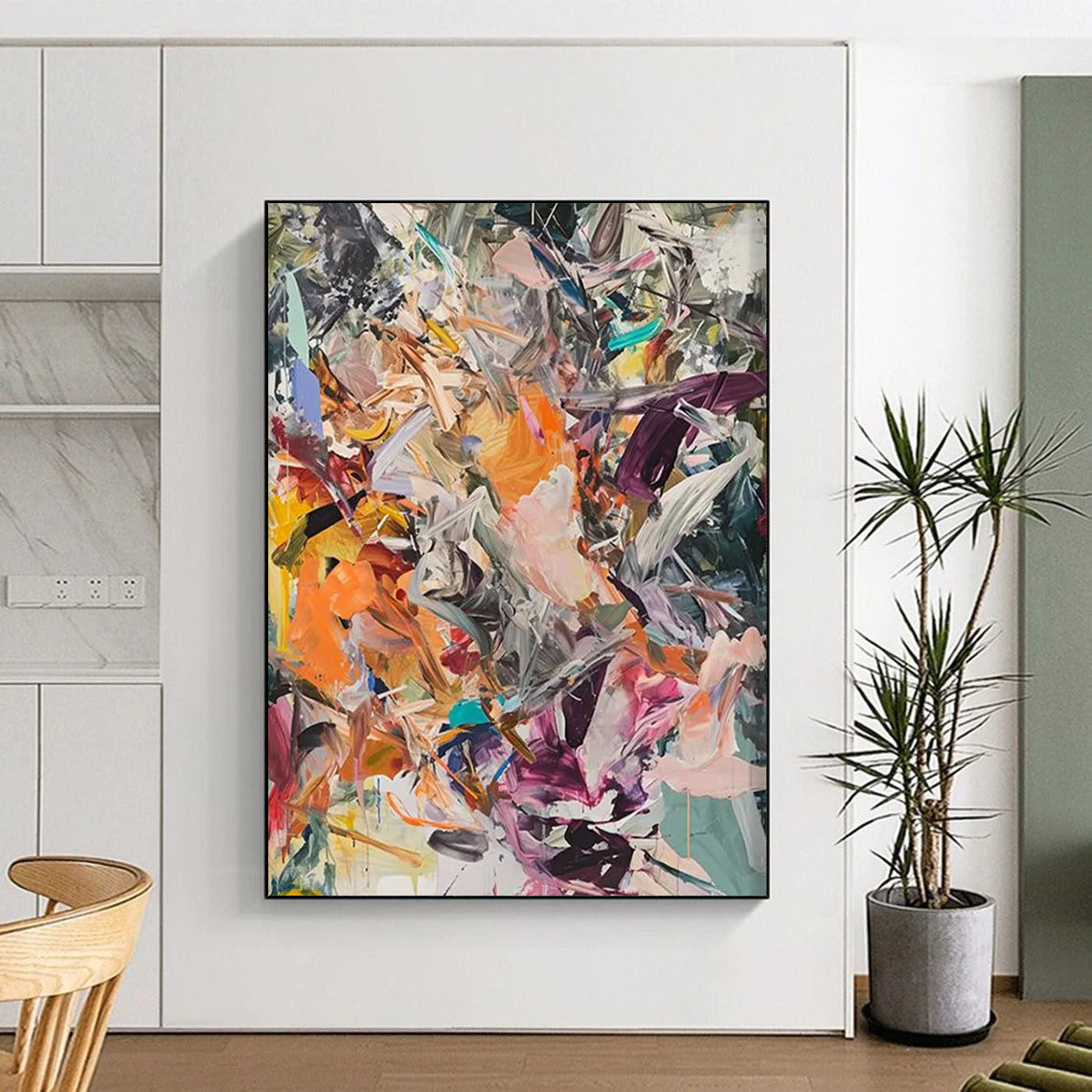 “Vibrant Abstract Motion” - Abstract Expressionist Painting On Canvas DTP098