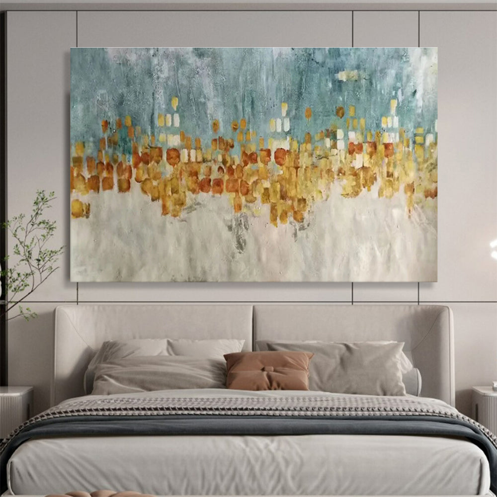 “Abstract Cityscape” - Impressionistic Urban Painting On Canvas DKH841