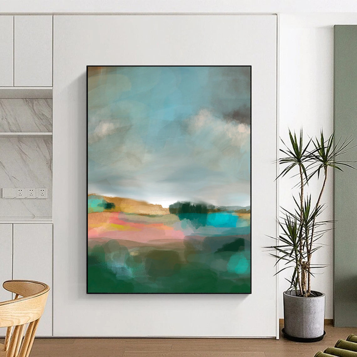 “Colorful Abstract Landscape” - Contemporary Landscape Painting CT2001