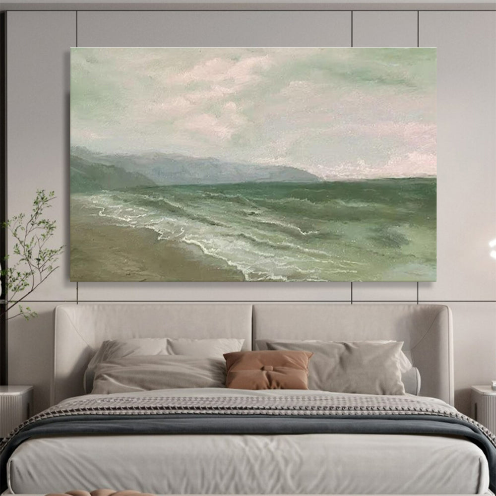 Seascape with Gentle Waves - Realistic Landscape Painting On Canvas DKH604