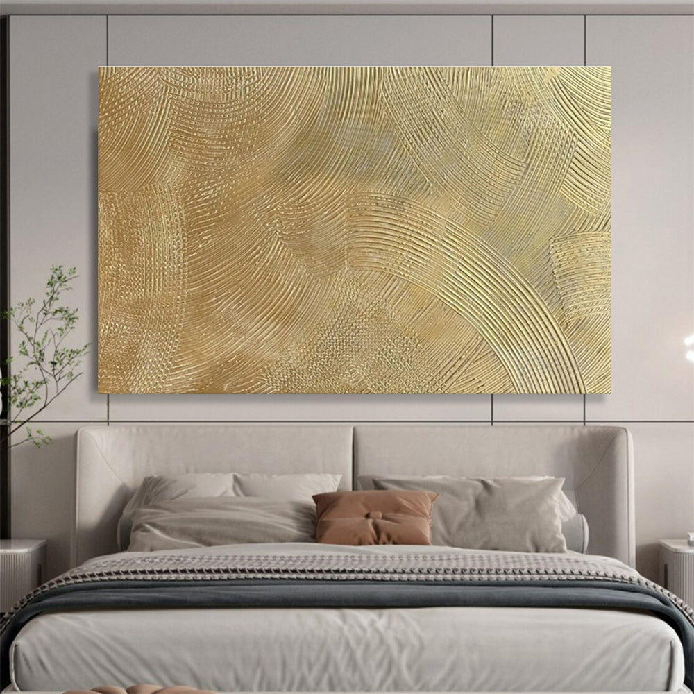 Textured Wave Layers in Teal, Gray, and Beige, Abstract Textural Landscape Painting On Canvas DKH580