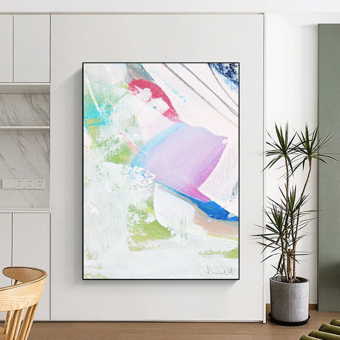 “Colorful Abstract Layers” - Abstract Expressionist Painting On Canvas DTP149