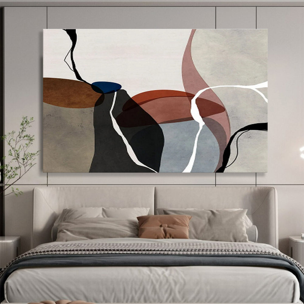 “Organic Shapes: Neutral & Pastel” Abstract Minimalist Painting On Canvas DKH358