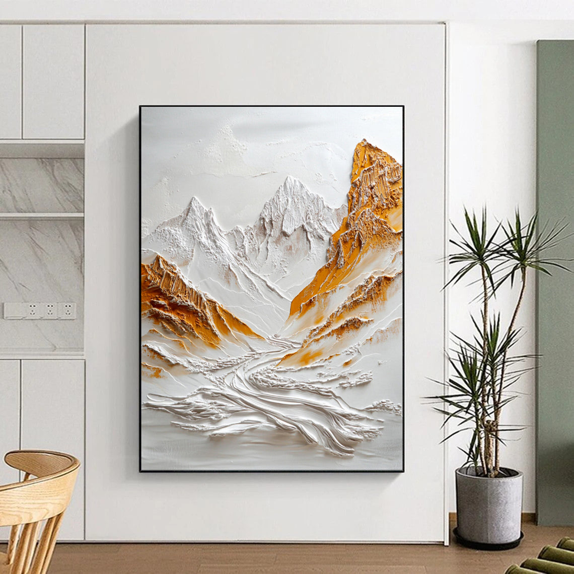 “Textured Mountain Majesty” – 3D Impasto Landscape Art CT2072
