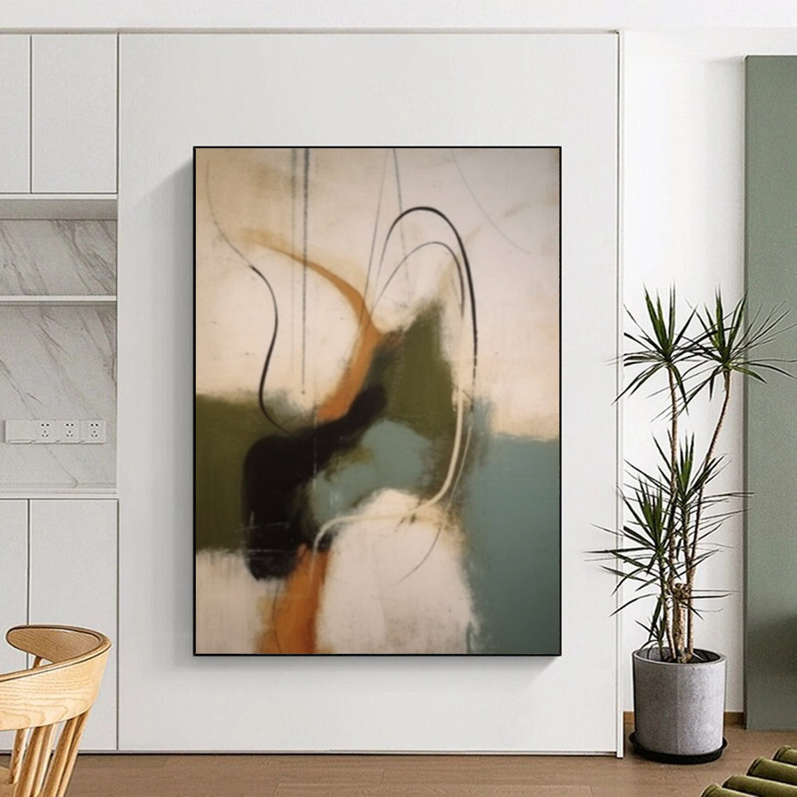 “Colorful, Abstract Flow ‘Energetic Fusion’” - Impasto Abstract Painting On Canvas DTP365