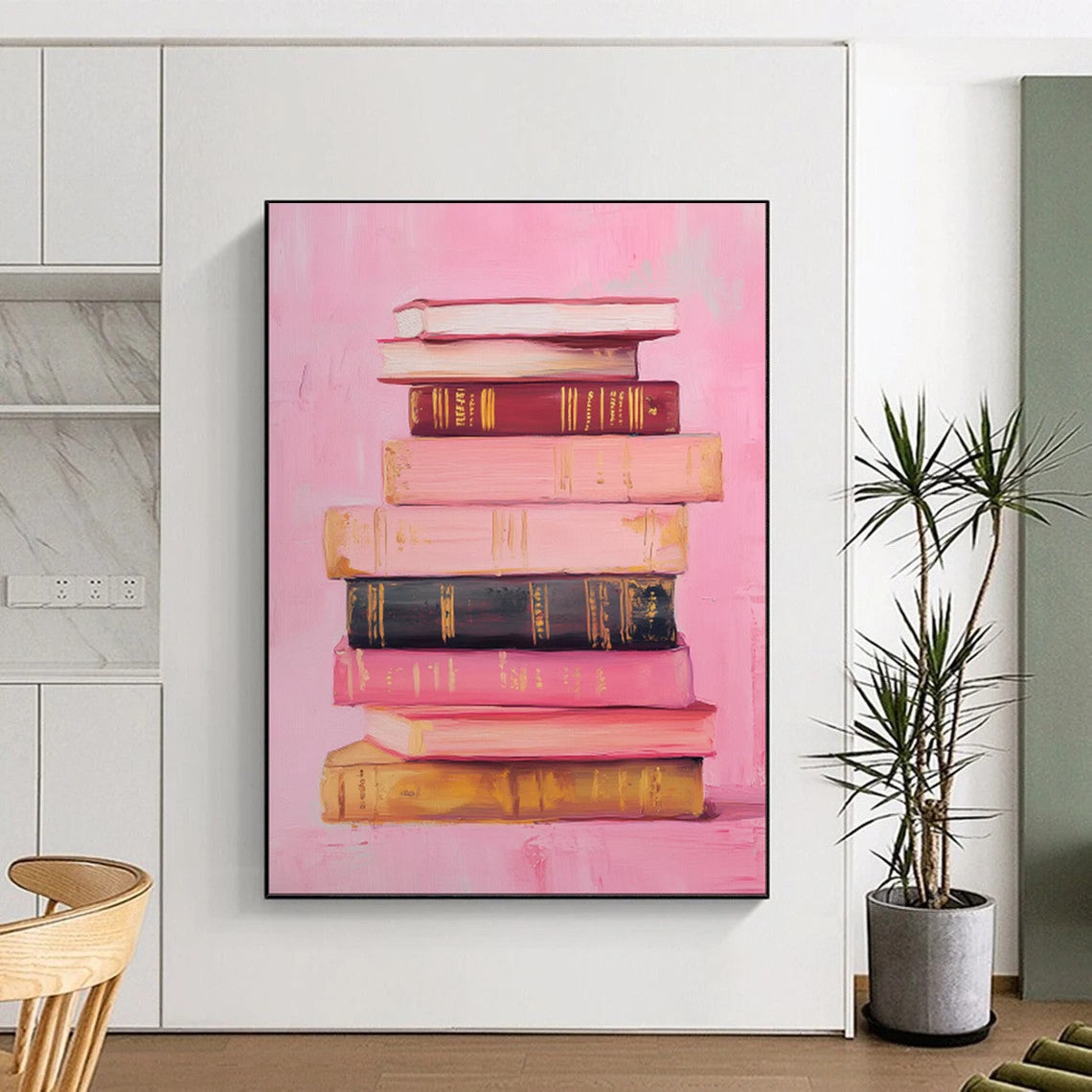 “Stack of Books on Pink” - Classic Still Life CT2017
