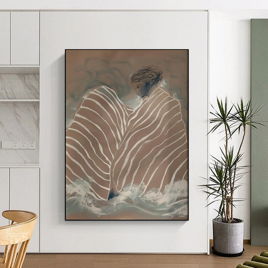 “Figure in Striped Cloth” - Figurative Art CT2029