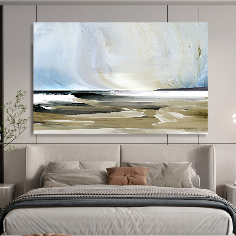 “Coastal Abstract” Seaside - Inspired Painting On Canvas DLZ116