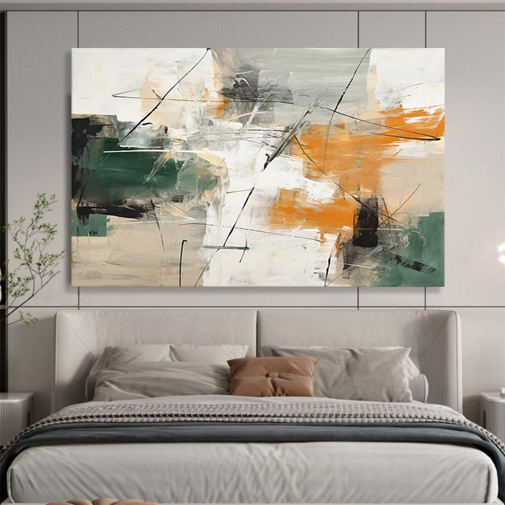 “Vibrant Abstract Interplay” Abstract Painting On Canvas DLZ100