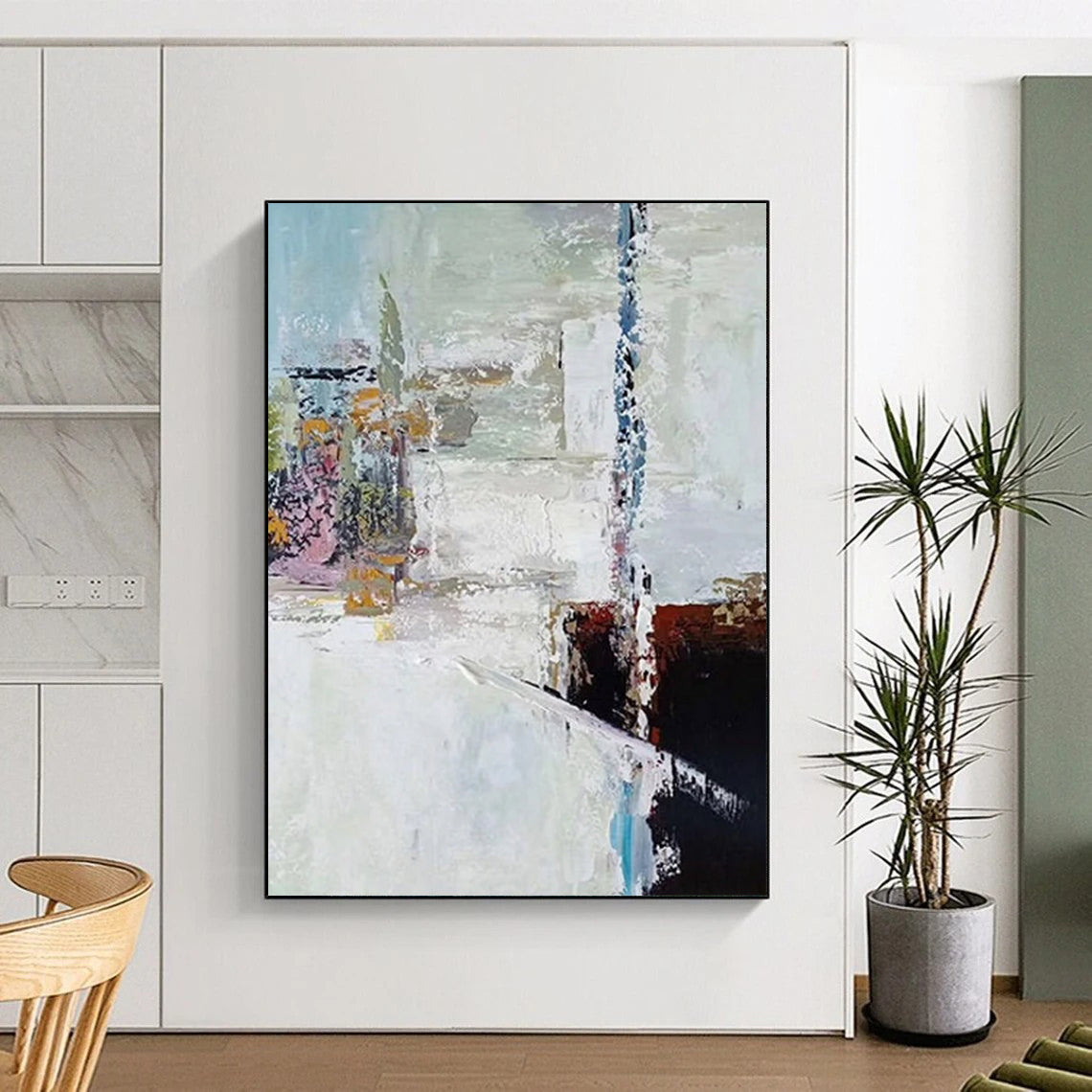 “Colorful Abstract Fragment” - Abstract Expressionist Painting On Canvas DTP040