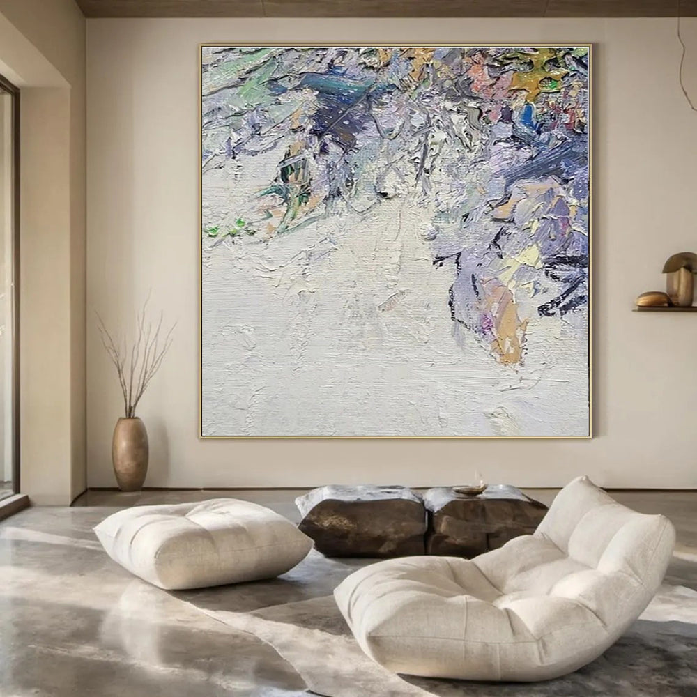 Colorful Textured Abstraction - Impasto Abstract Acrylic On Canvas CT1349
