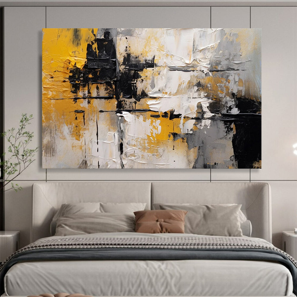 “Bold Color Block Abstraction” Modern Textured Painting On Canvas DLZ085