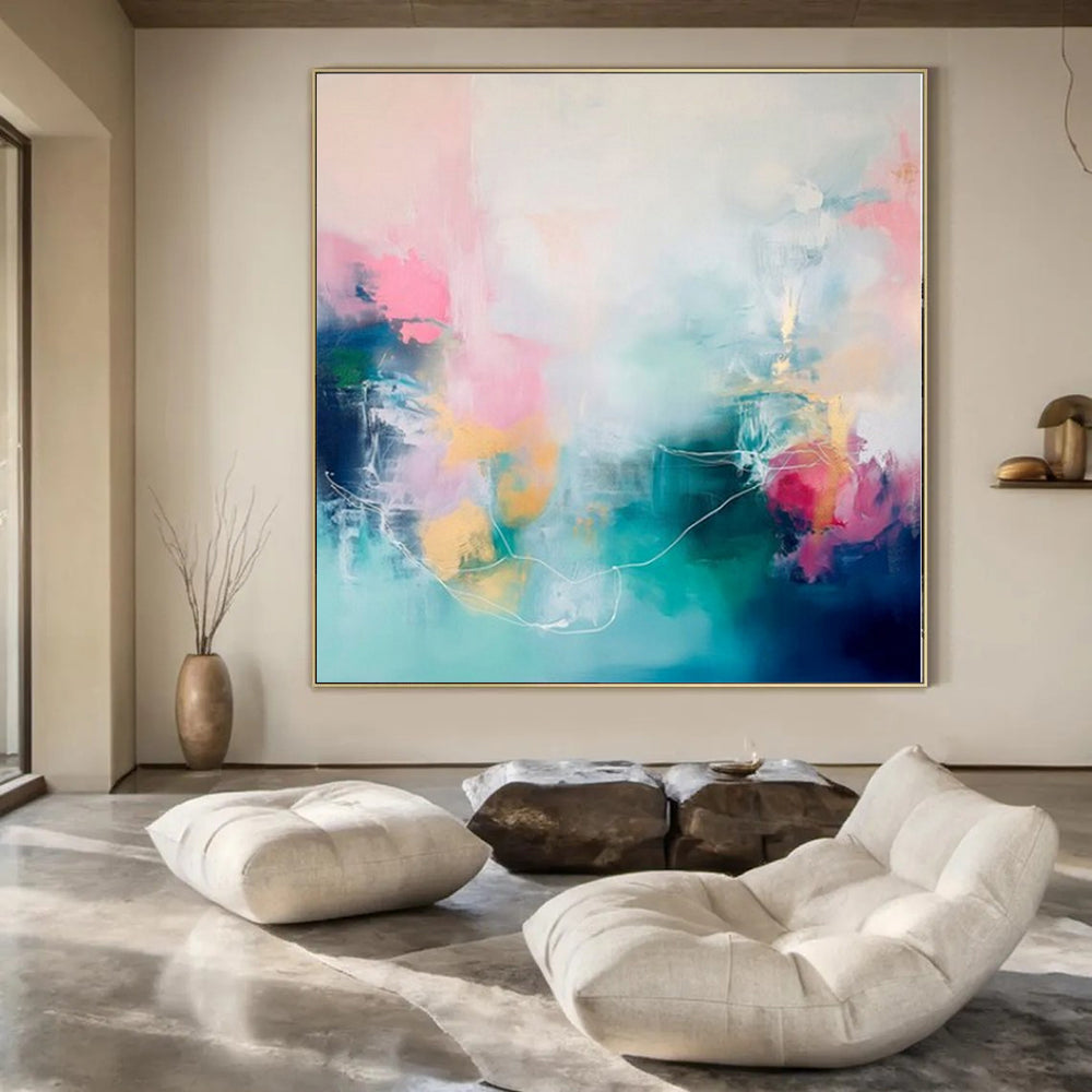 “Soft Colorful Abstract Expression” – Abstract Expressionist Painting CT1173
