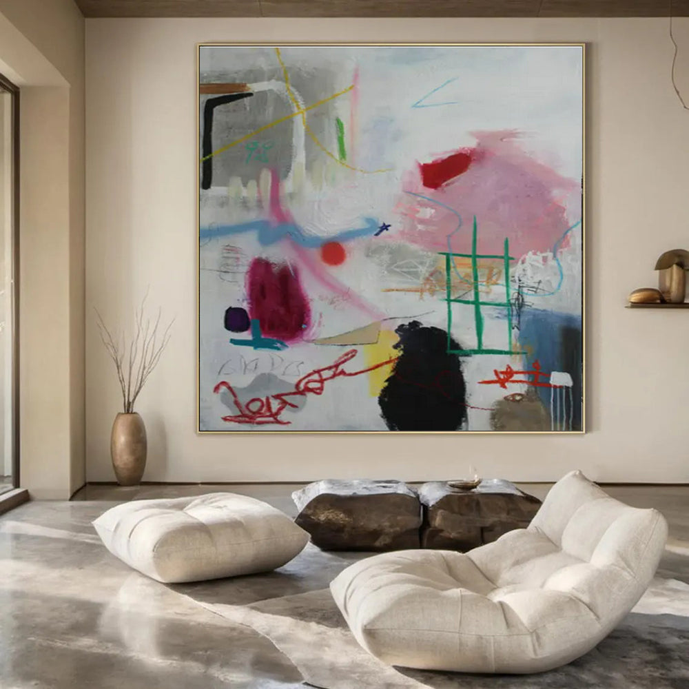 Multicolor Graffiti Abstraction - Street Art - Style Acrylic Painting CT1406