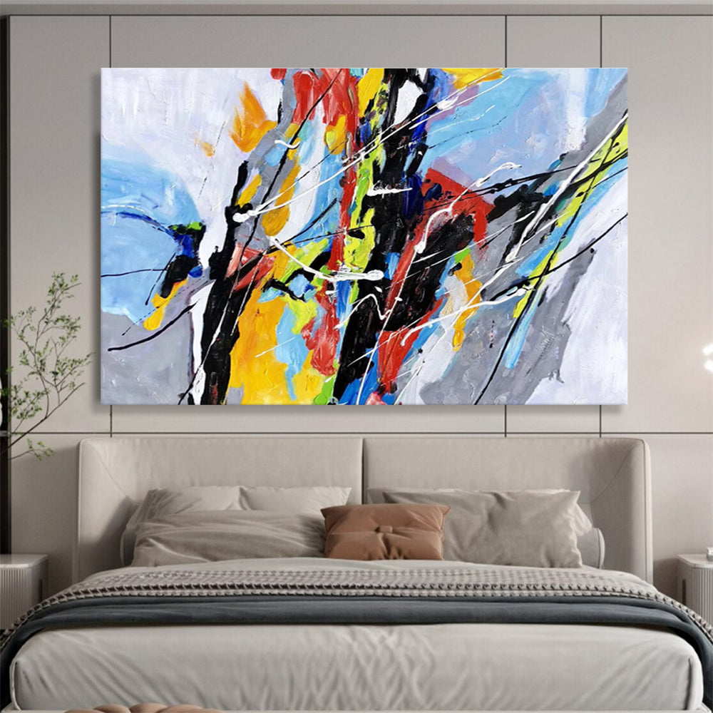 “Colorful Chaos Abstract Expression” Painting On Canvas DKH165