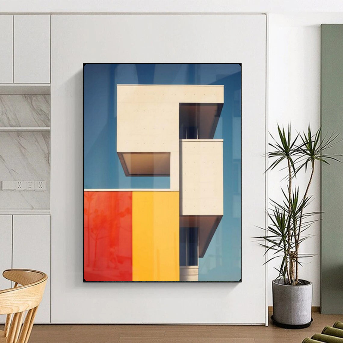 “Color - Blocked Modern Architecture” – Architectural Photography - Inspired Art On Canvas CT2173