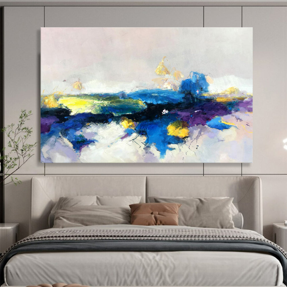 “Colorful Abstract Landscape” Abstract Oil Painting On Canvas DKH531