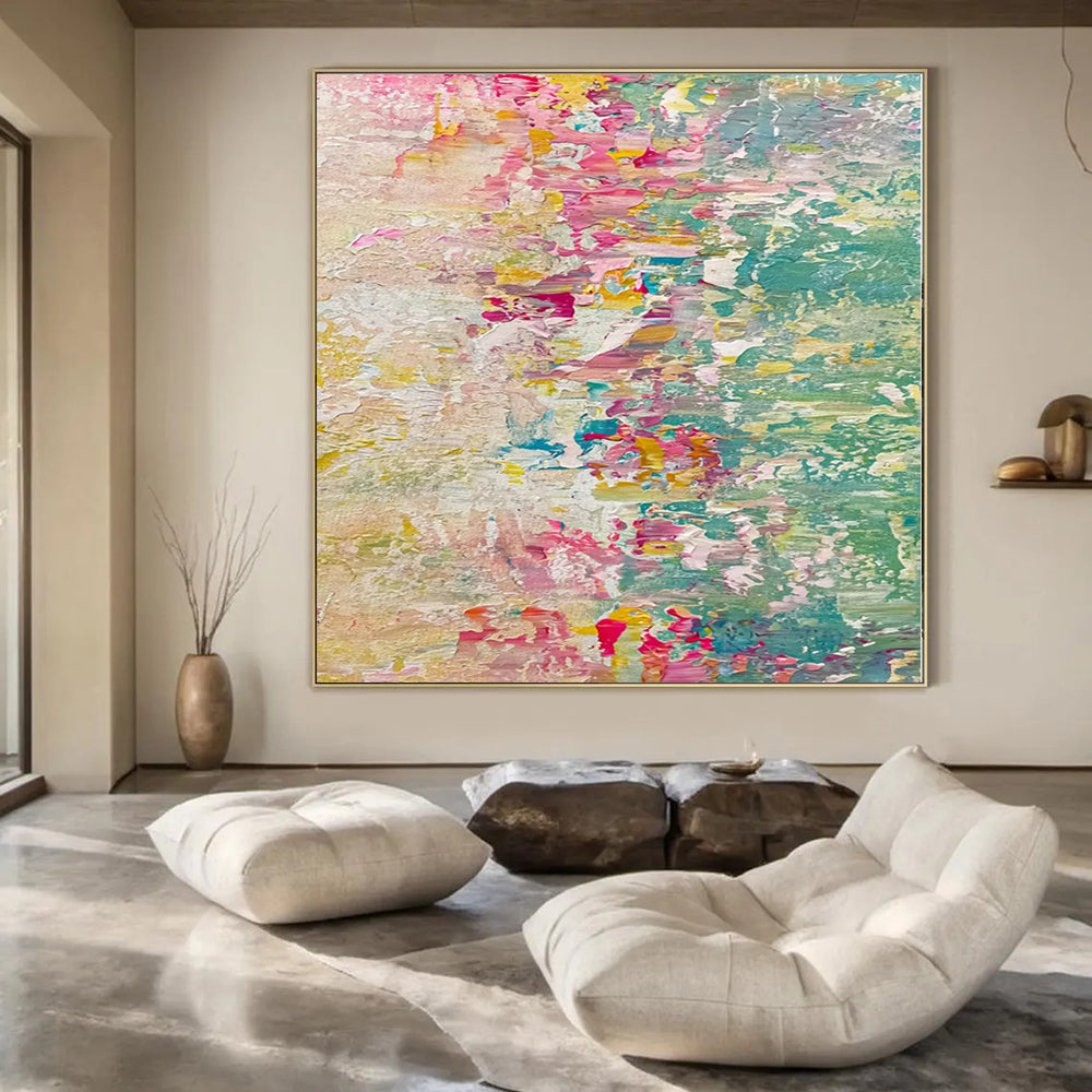 Pastel Color Fusion - Abstract Textured Painting CT1229