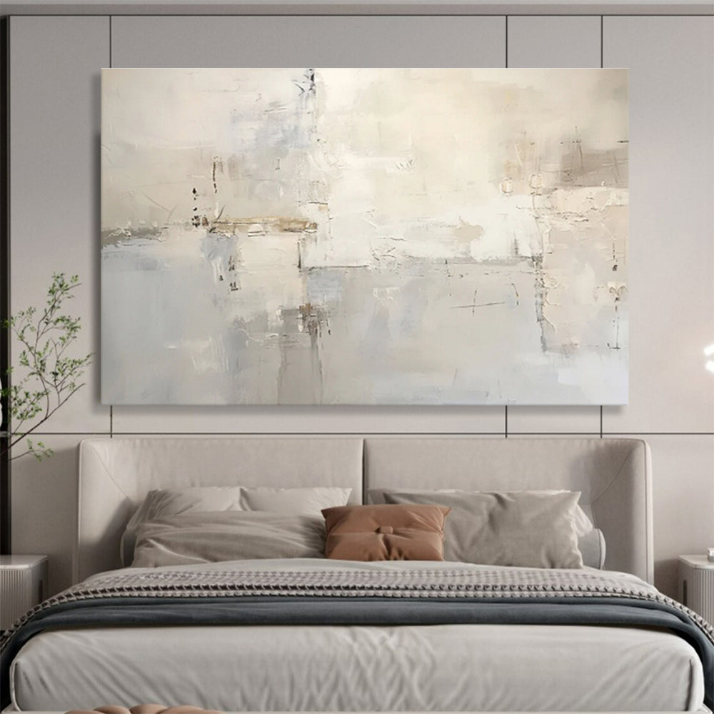 Subtle Abstract Layers - Abstract Minimalist Painting On Canvas DKH624