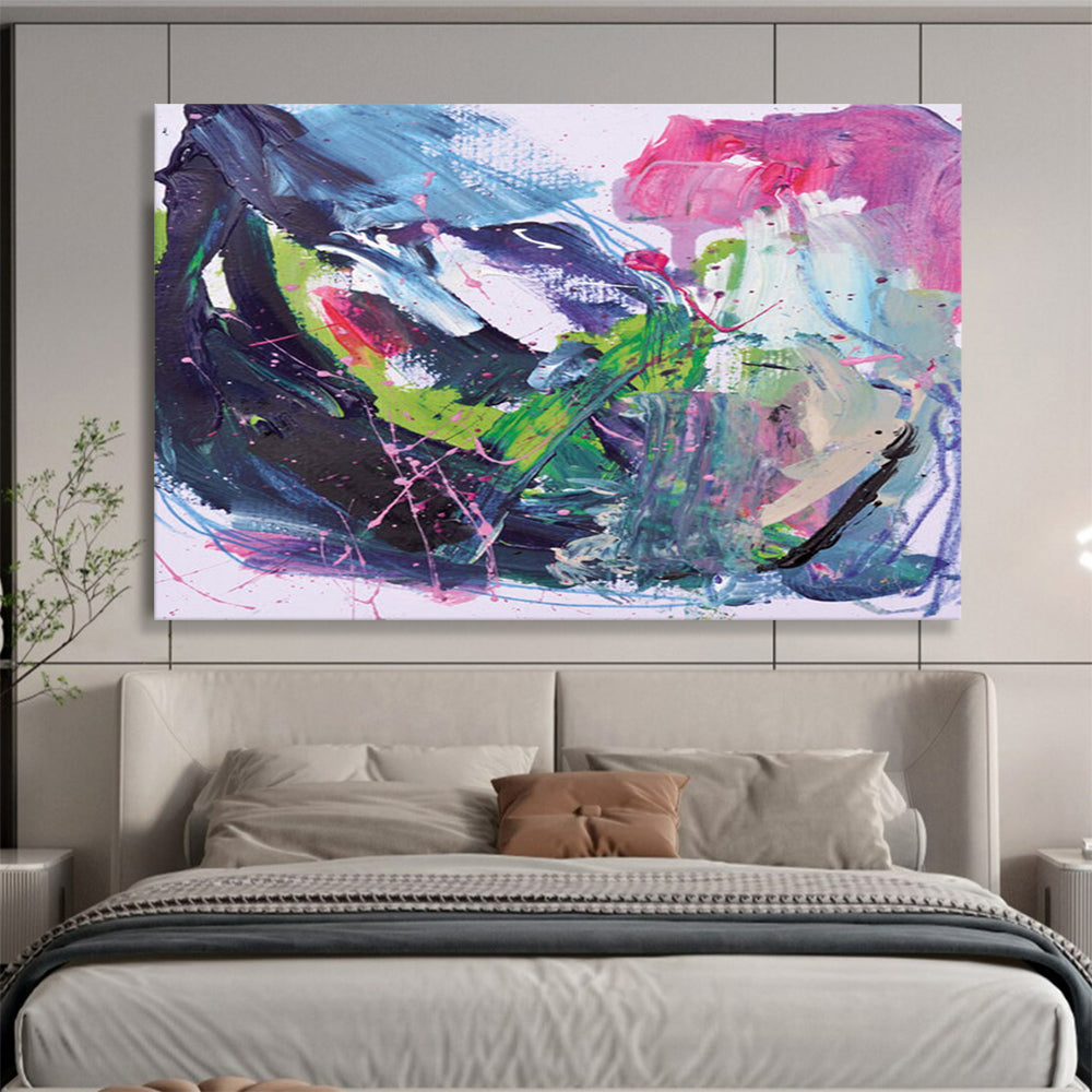 “Vibrant Color Explosion” Abstract Acrylic Painting On Canvas DLZ131