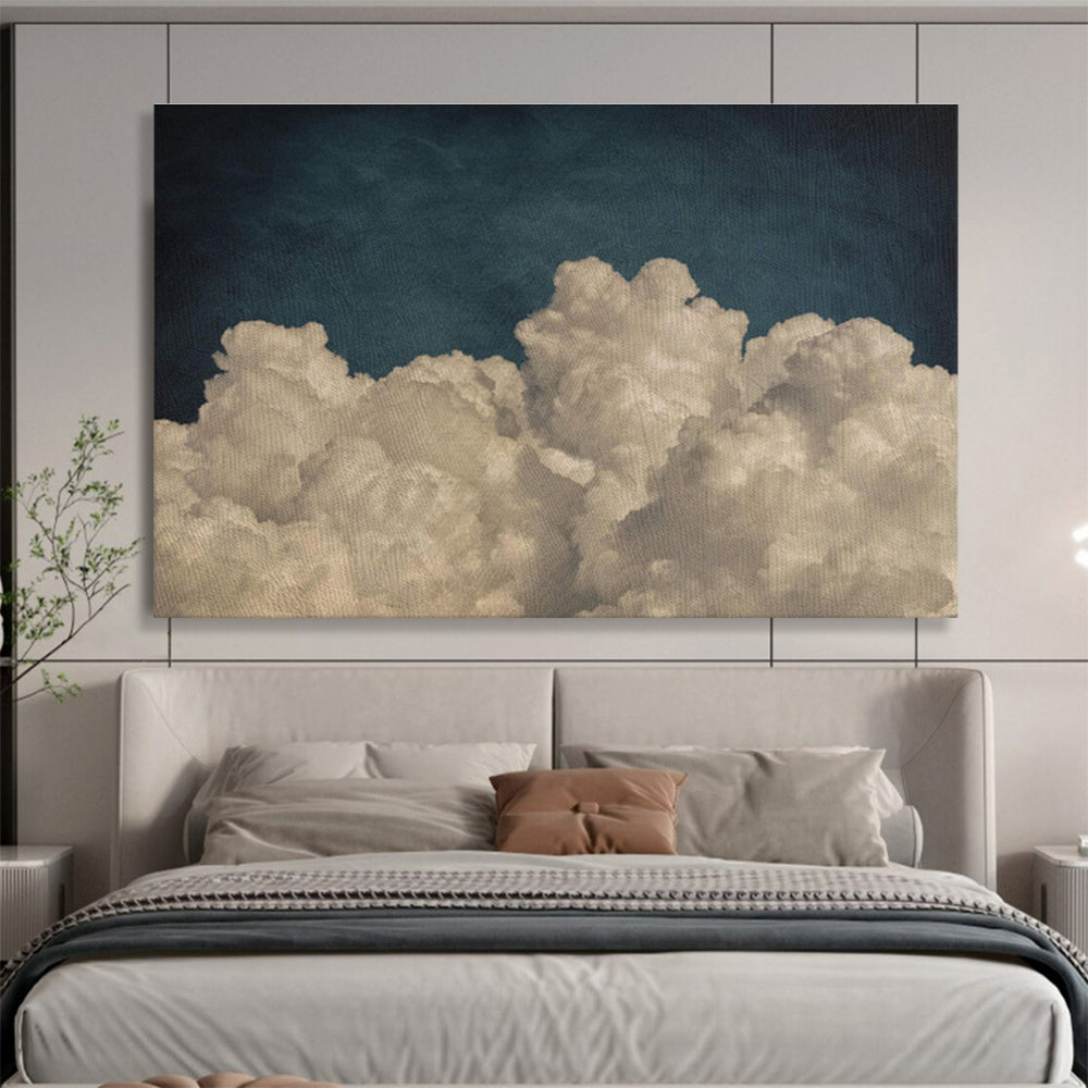 Soft Clouds and Dark Sky “Dreamy Celestial Clouds” Painting On Canvas DKH124