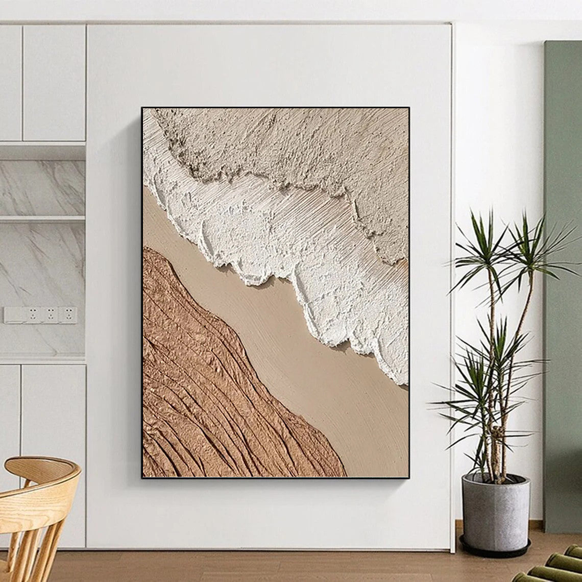“Earth - Toned Textured Layers - Nature's Palette” Painting On Canvas DKH1130