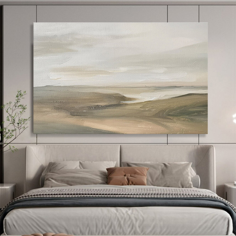 Earth Tones Landscape Gentle Terrain Painting On Canvas DKH247