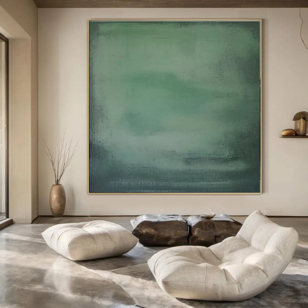 Gradient Green Hues - "Subtle Green Mist" - Minimalist Abstract Painting CT1465