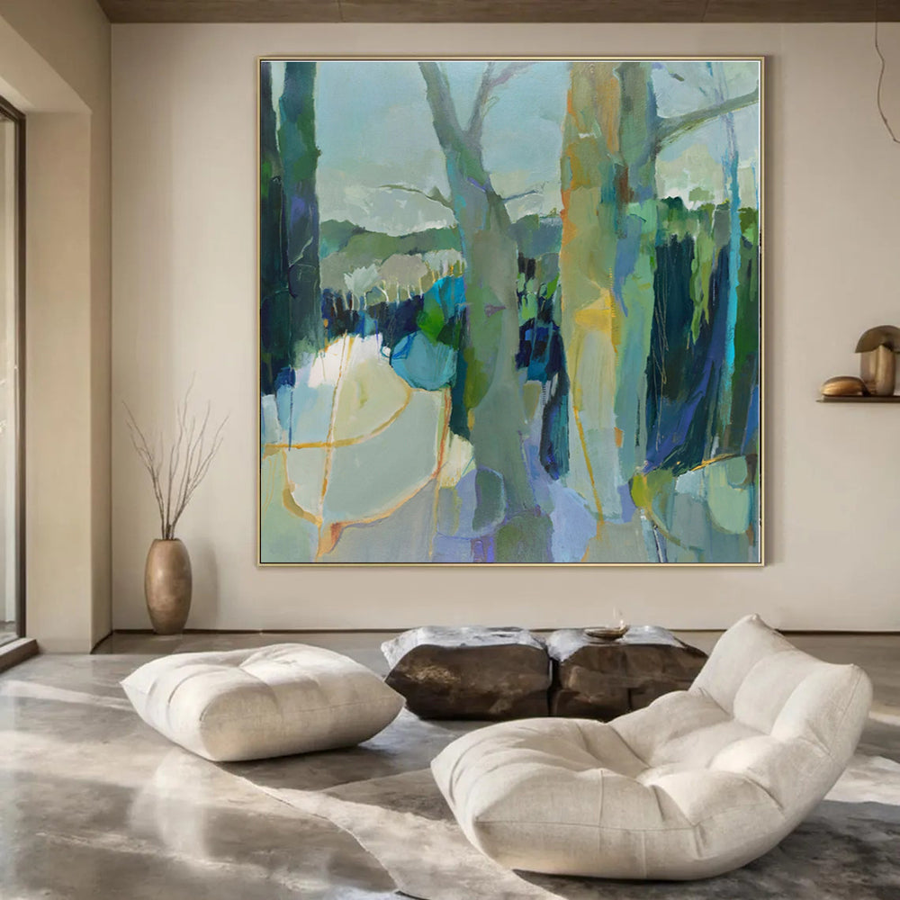 Colorful Forest Path - Abstract Landscape Acrylic On Canvas CT1307