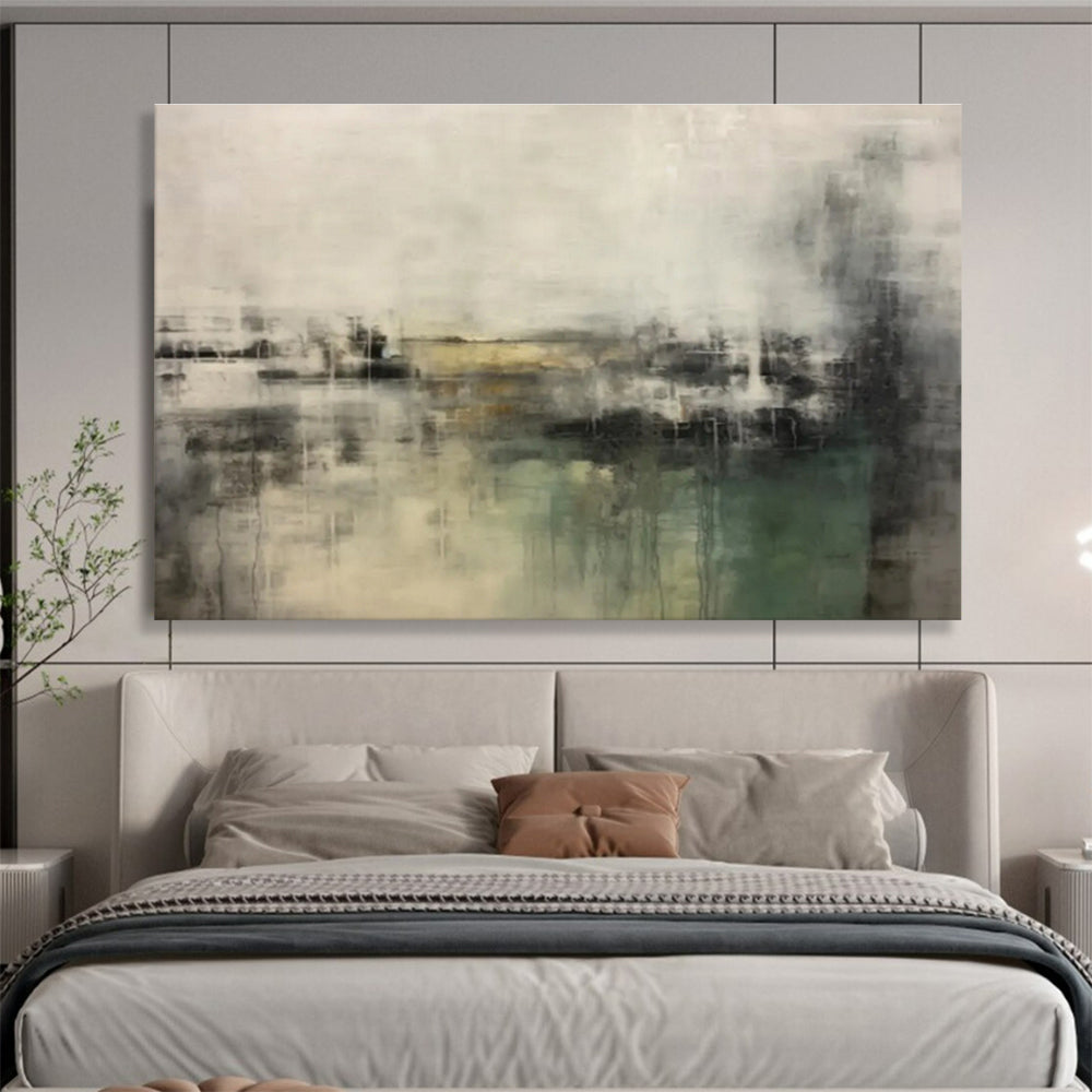 Muted Tones Abstract Landscape Painting On Canvas DKH319