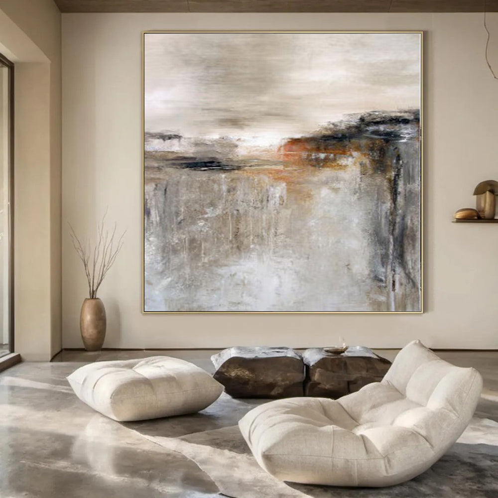 “Neutral Toned Abstract Landscape” – Abstract Landscape Painting CT1128