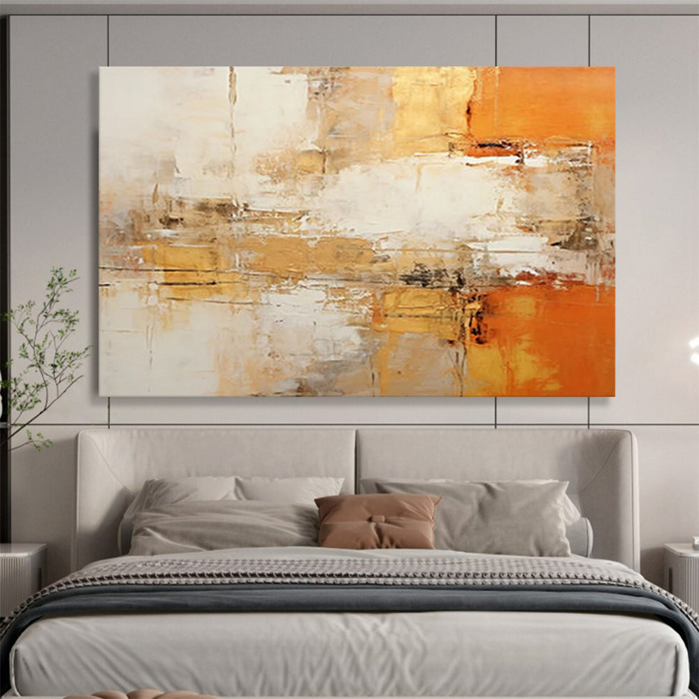 “Earthy Tones Abstract Composition” Abstract Painting On Canvas DLZ096