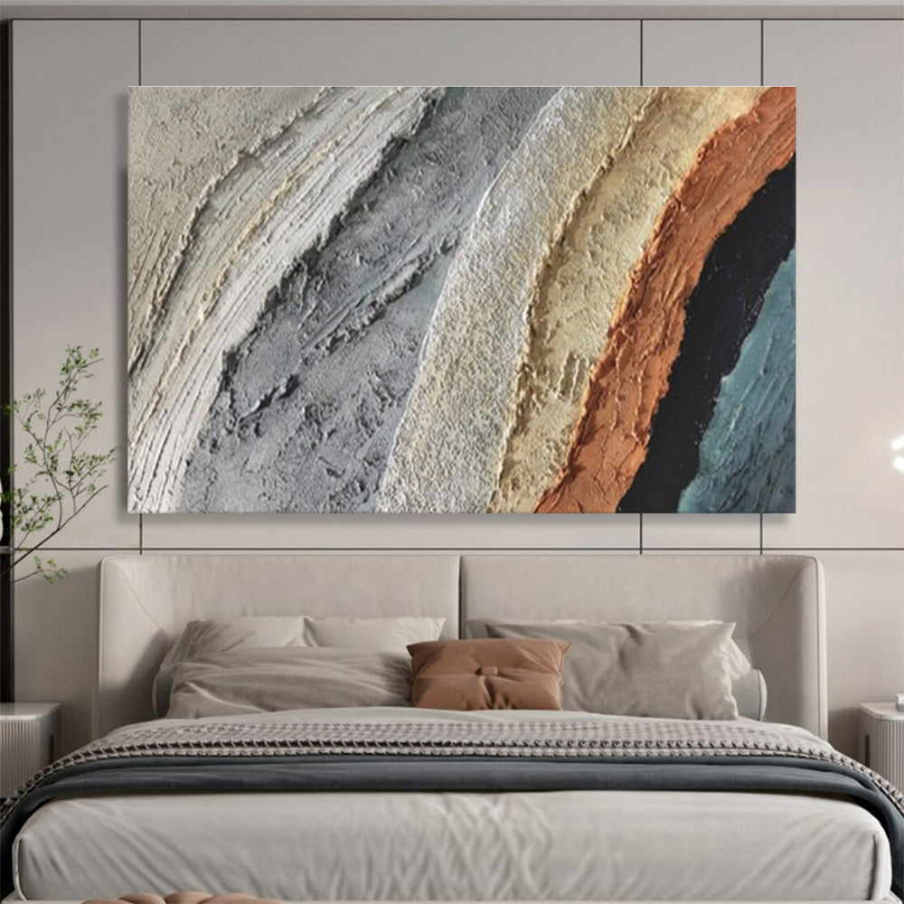 Colorful Textured Layers - Abstract Impasto Painting On Canvas DKH619