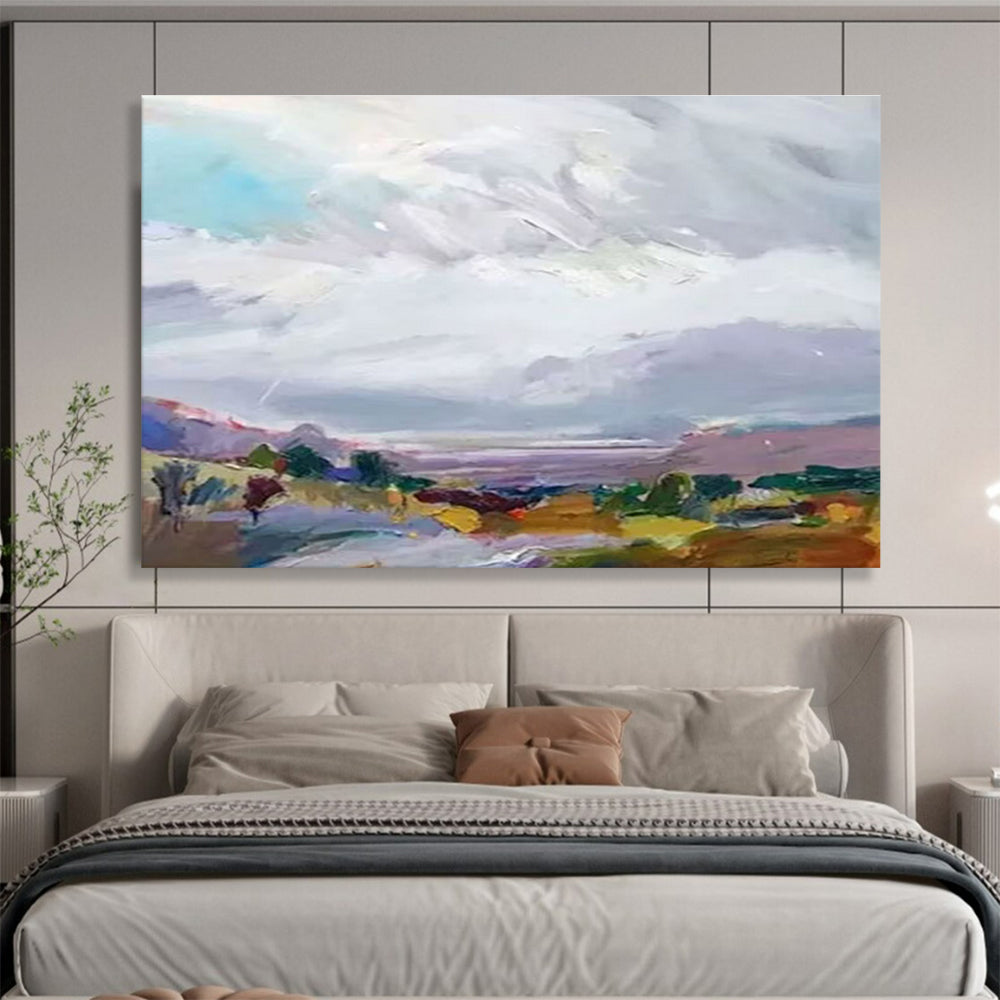 “Colorful Landscape Impression” Impressionist Oil Painting On Canvas DKH442