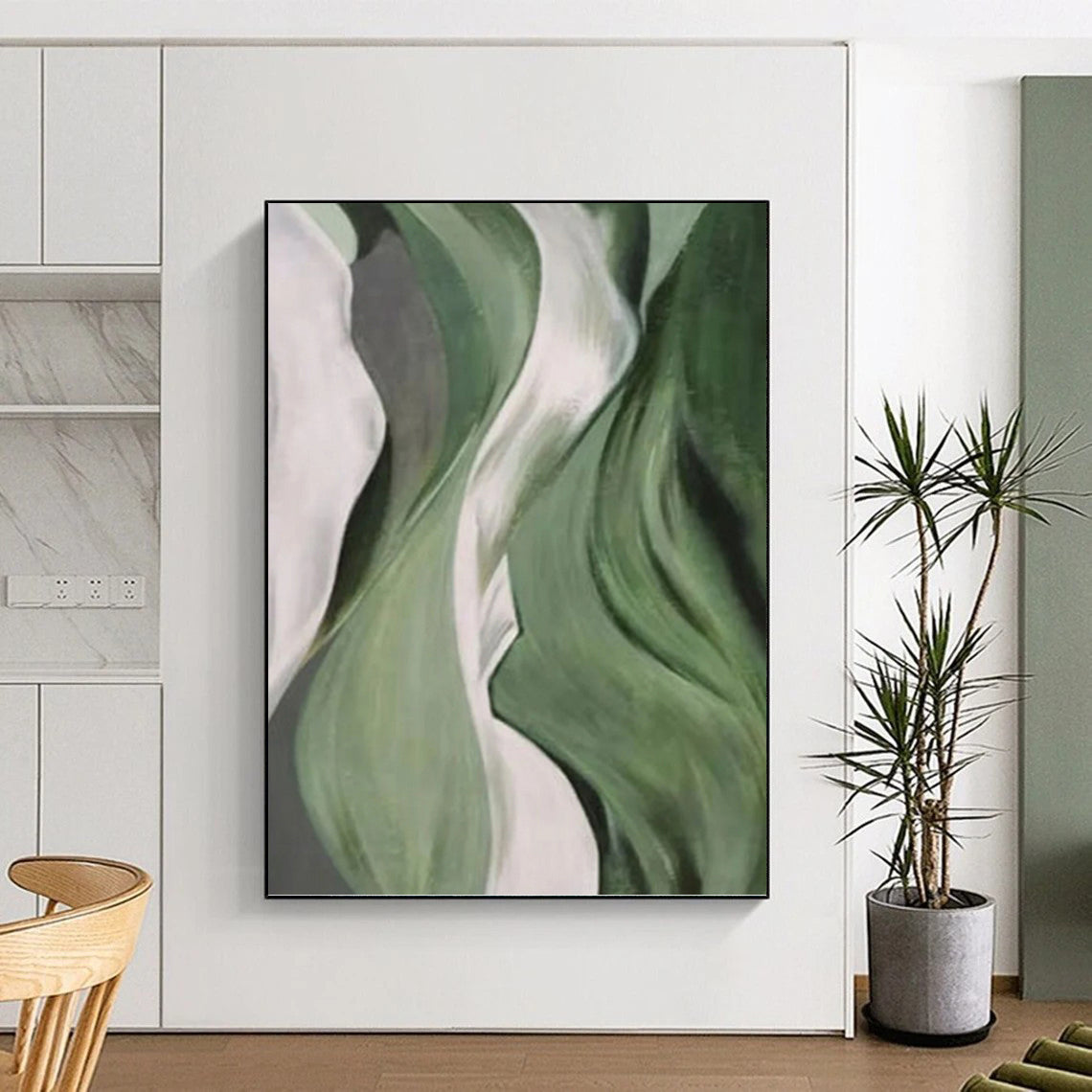 “Gold - Leafed Trees” - Subtle Abstract Landscape Painting DKH1054