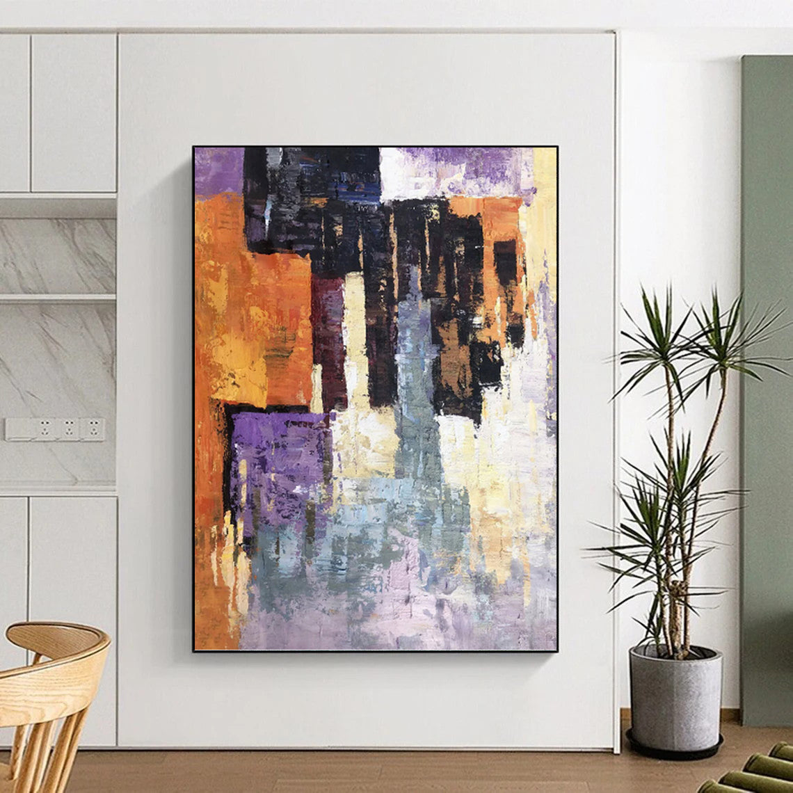 Colorful Geometric Abstraction - Abstract Painting On Canvas DKH1305