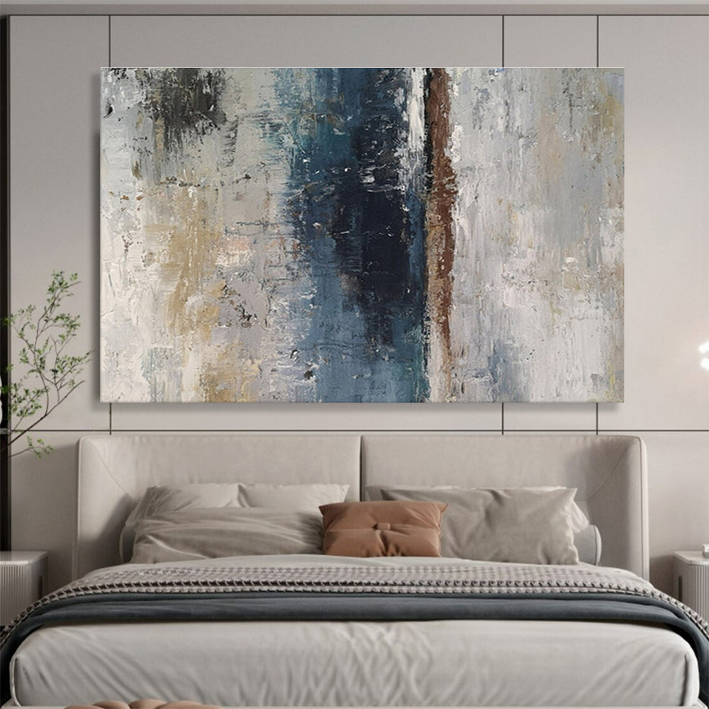 Muted Tones Textured Abstract Painting On Canvas DKH293