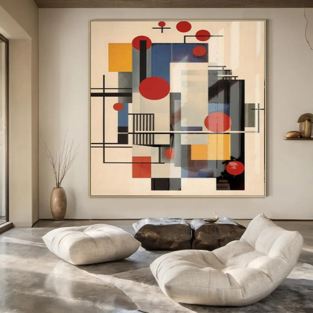 “Colorful Geometric Composition” – Constructivist - Inspired Art CT1042