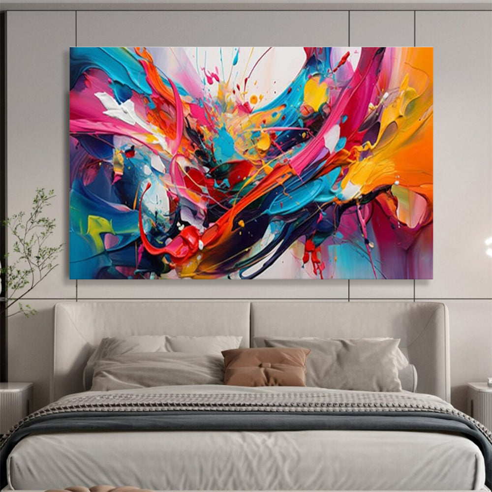 Explosive Color Splash Painting On Canvas DKH690