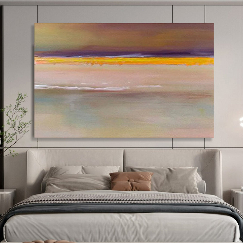 “Minimalist Color Bands” Abstract Acrylic Painting On Canvas DKH373