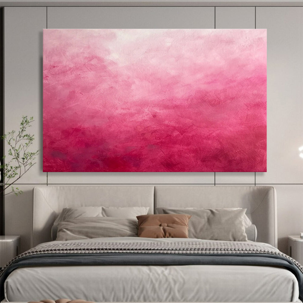 Gradient Pink Abstract Painting On Canvas DKH272