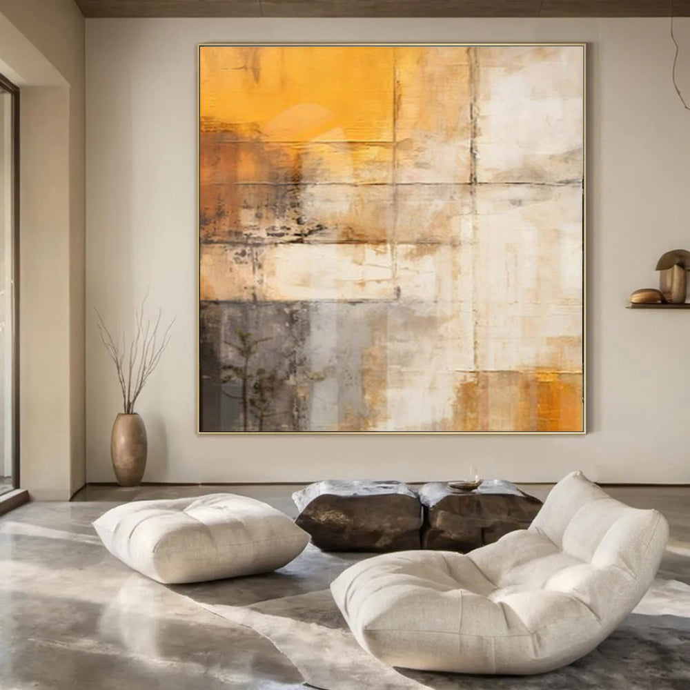 “Warm - Toned Textured Layers (Variation)” – Abstract Textured Painting CT1056