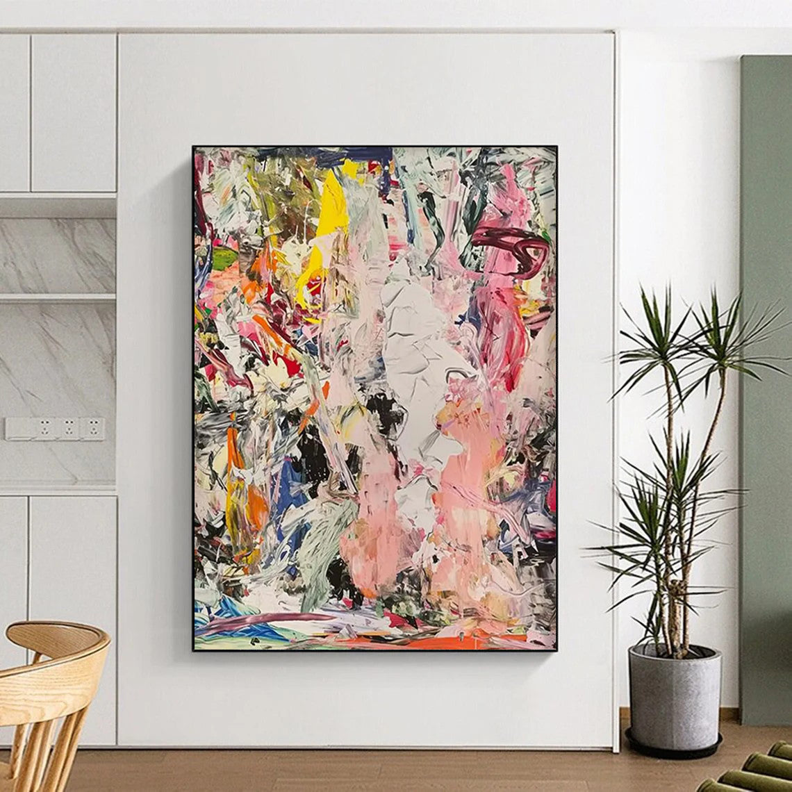 “Chaotic Color Fusion” - Abstract Expressionist Painting On Canvas DTP097